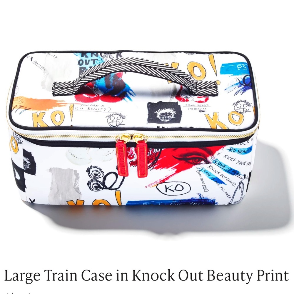 Sonia Kashuk's knock out beauty cosmetic bag case makeup travel bag  KO BEAUTY